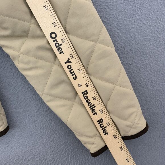 Le Chameau Jacket Womens Medium Beige Quilted Lined Zip Pockets Bastia BCV1425 - Picture 10 of 16